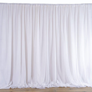 Elegant and Versatile 20ftx10ft White Dual Layered Chiffon Polyester Room Divider