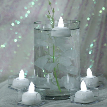 12 Pack | White Flameless LED Floating Waterproof Tealight Candles