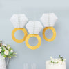 White/Gold Diamond Ring Hanging Party Supplies Decorations, Paper Honeycomb Bachelorette