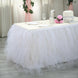 14FT | 4 Layer Tulle Tutu Pleated Table Skirts