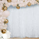 8ftx8ft White 3D Leaf Petal Taffeta Fabric Event Curtain Drapery