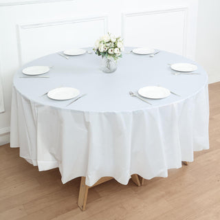 Enhance Your Event Decor with a White Waterproof Plastic Tablecloth