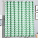 White/Mint Chevron Design Thermal Blackout Curtains With Chrome Grommet Window Treatment Panels