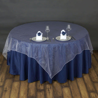 Elevate Your Event Decor with the White Organza Table Overlay
