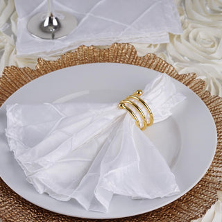 Elevate Your Table Decor with White Pintuck Satin Cloth Dinner Napkins