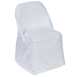 Upgrade Your Event Décor with White Polyester Folding Chair Covers