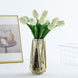 10 Stems | 13inch White Real Touch Artificial Foam Tulip Flower Bouquets