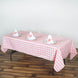 Buffalo Plaid Tablecloth | 60x102 Rectangular | White/Rose Quartz | Checkered Polyester Linen Tablecloth