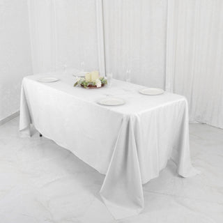 Upgrade Your Event Decor with a White Seamless Polyester Tablecloth