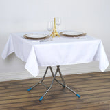 54x54inch White 200 GSM Seamless Premium Polyester Square Tablecloth