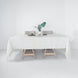 60x126 White Linen Rectangular Tablecloth, Slubby Textured Wrinkle Resistant Tablecloth