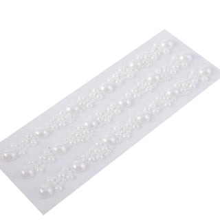 White Self Adhesive Pearl Rhinestone Stickers for Stunning Event Decor
