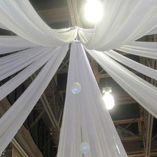 Elegant White Sheer Ceiling Drape Curtain Panels