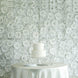 11 Sq ft. | White 3D Silk Rose and Hydrangea Flower Wall Mat Backdrop