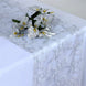 Fairy Dust Lace Table Runner - White / Silver
