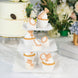 13Inch 3-Tier White/Silver Floral Print Cupcake Stand, Dessert Tray, Plastic With Top Handle