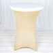 White Spandex Cocktail Table Top Stretch Cover#whtbkgd
