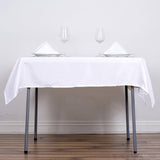White Polyester Square Tablecloth 54"x54"