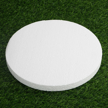 12 Pack 10" White StyroFoam Disc, DIY Polystyrene Foam Craft Supplies