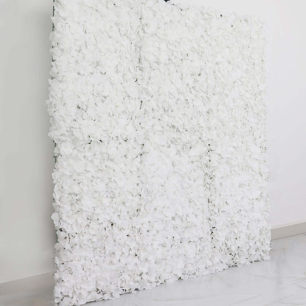 Panneaux muraux de fleurs artificielles Hydrangea en crème de Tableclothsfactory (lot de 4)