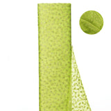 54inch x 15 Yards Sheer Fabric Tulle Bolt For Decoration & Craft - Apple Green Glitter Polka Dot