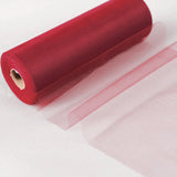12inches x 100 Yards Burgundy Tulle Fabric Bolt, Sheer Fabric Spool Roll For Crafts
