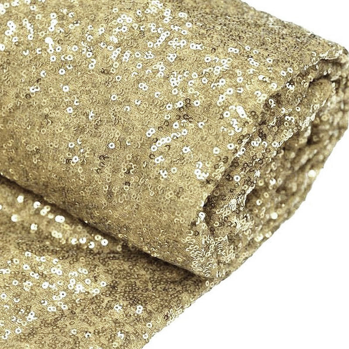 54inch x 4 Yards Champagne Premium Sequin Fabric Bolt, Sparkly DIY Craft Fabric Roll#whtbkgd