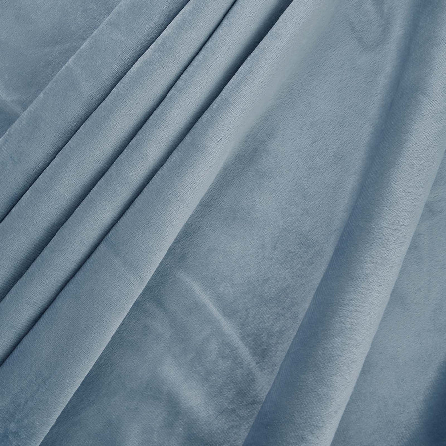 65Inch x 5 Yards Dusty Blue Soft Velvet Fabric Bolt, DIY Craft Fabric Roll