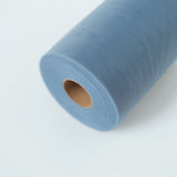 6Inchx100 Yards Dusty Blue Tulle Fabric Bolt, Sheer Fabric Spool Roll For Crafts