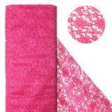 Add Elegance to Your Event with Fuchsia Floral Lace Fabric Bolt