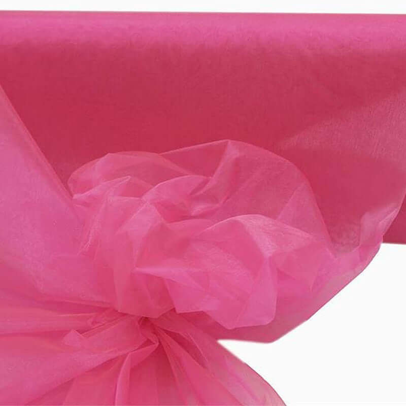 Fuchsia Crystal Sheer Organza Wedding Party Dress Fabric Bolt - 54" x 40 Yards#whtbkgd