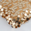 54inch x 4 Yards Gold Big Payette Sequin Fabric Roll, Mesh Sequin DIY Craft Fabric Bolt