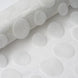 12inch x 10 Yards Ivory Premium Organza With Velvet Dots Fabric Bolt, DIY Craft Fabric Roll