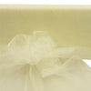IVORY Crystal Sheer Organza Wedding Party Dress Fabric Bolt - 54" x 40 Yards#whtbkgd