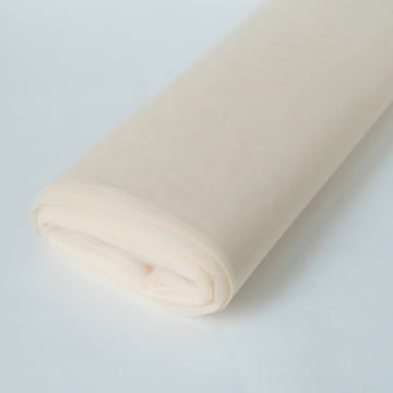 108"x50 Yards Ivory Tulle Fabric Bolt, DIY Craft Fabric Roll