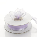 10 Yards 7/8inch Lavender Lilac Wired Organza Ribbon#whtbkgd