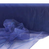 NAVY BLUE Crystal Sheer Organza Wedding Party Dress Fabric Bolt - 54" x 40 Yards#whtbkgd