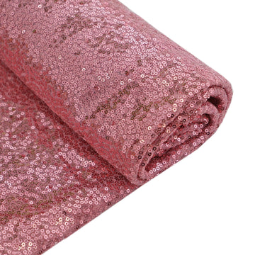 54"x4 Yards Pink Premium Sequin Fabric Bolt, Sparkly DIY Craft Fabric Roll