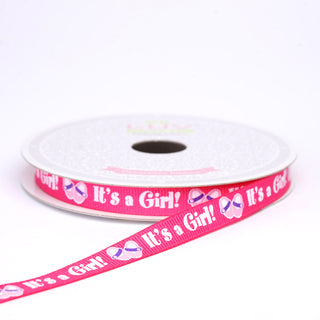 Pink Printed Grosgrain Ribbon - Add a Touch of Elegance to Your Event Decor