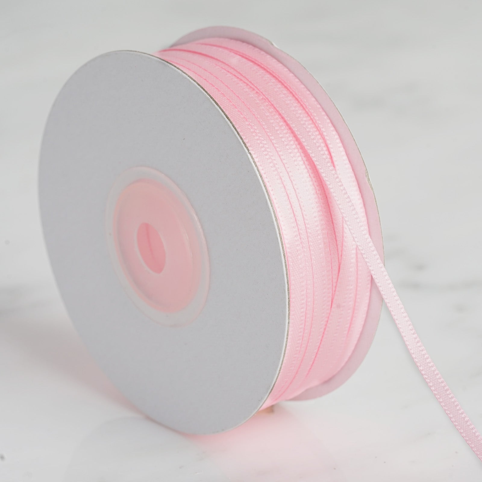 Blush Pink Satin Radiance Ribbon with Gold Shimmer - By the Yard