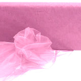 PINK Crystal Sheer Organza Wedding Party Dress Fabric Bolt - 54" x 40 Yards#whtbkgd