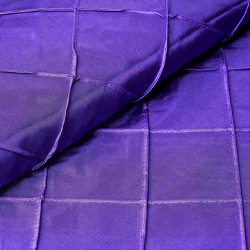 54"x10 Yards Purple Pintuck Taffeta Fabric Bolt, DIY Craft Fabric Roll