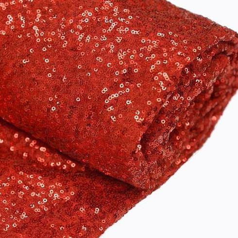 54inch x 4 Yards Red Premium Sequin Fabric Bolt, Sparkly DIY Craft Fabric Roll#whtbkgd