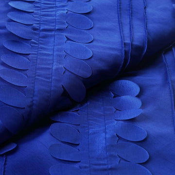 54"x5 Yards Royal Blue Petal Taffeta Fabric Bolt, Leaf Taffeta DIY Craft Fabric Roll