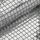 10 Yards Silver Metallic Foil Disco Ball Mirror Fabric By The Bolt, DIY Craft Fabric Roll#whtbkgd