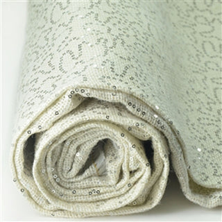 Add a Touch of Elegance with the Silver Sequin Burlap Fabric Roll