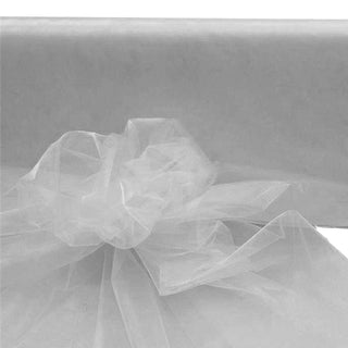 Add Sparkle and Elegance with Silver Sheer Organza Fabric