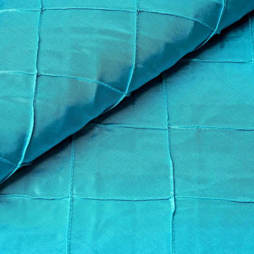 54"x10 Yards Turquoise Pintuck Taffeta Fabric Bolt, DIY Craft Fabric Roll