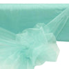TURQUOISE Crystal Sheer Organza Wedding Party Dress Fabric Bolt - 54" x 40 Yards#whtbkgd