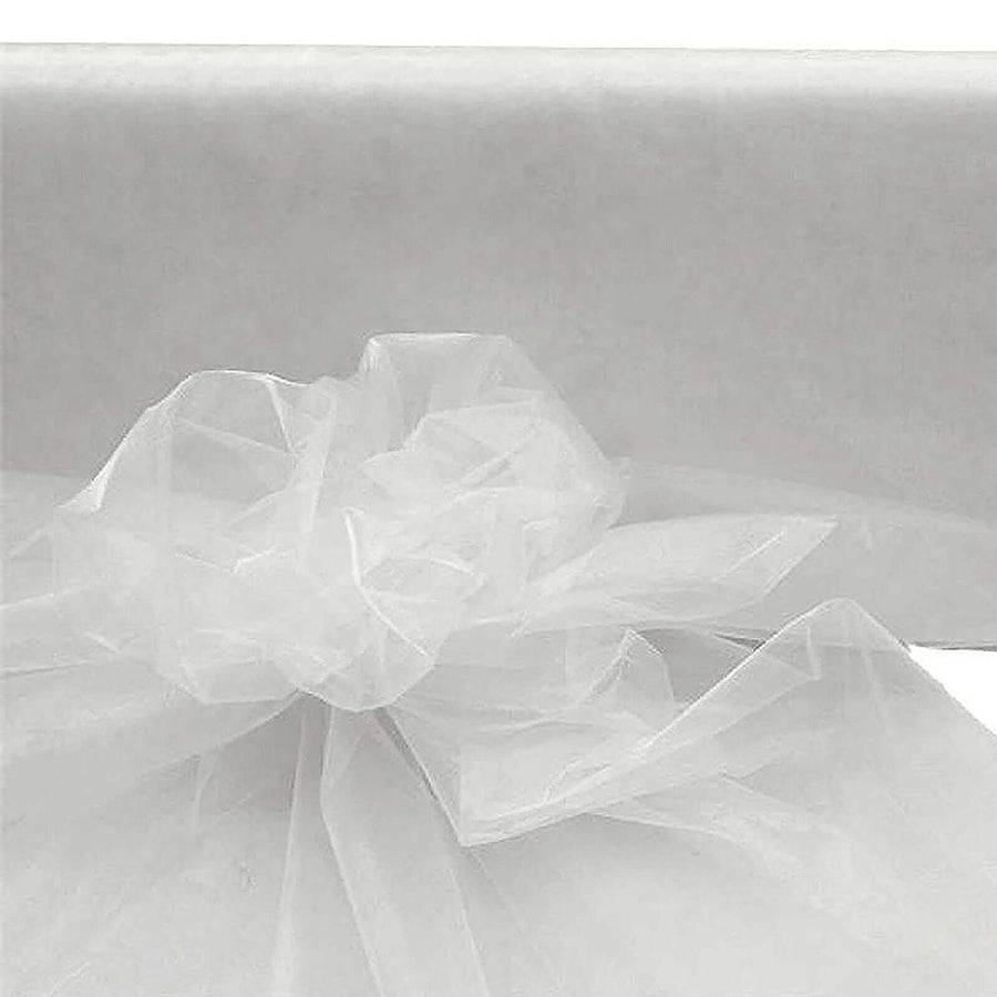 54" x 40 Yards White Sheer Organza Fabric Bolt